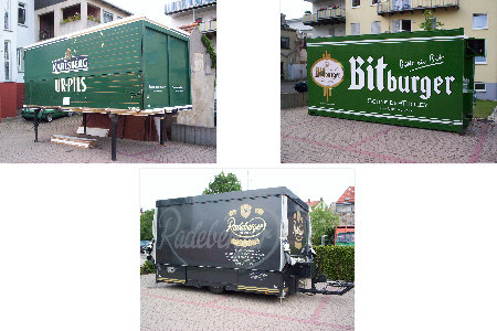 Unser Material auf dem Sparkassen-Parkplatz
